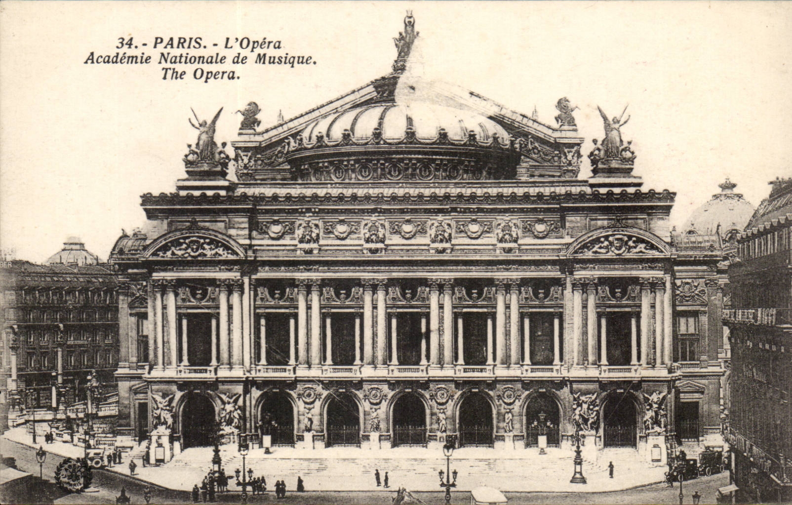 Paris CPA L'opera Academie musicale de musique