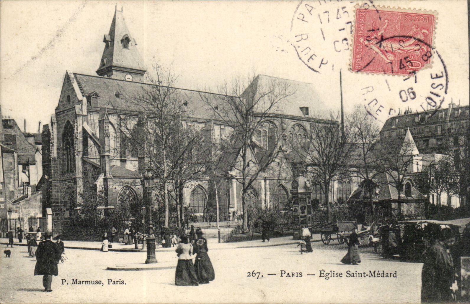 Paris CPA Church Saint Medard