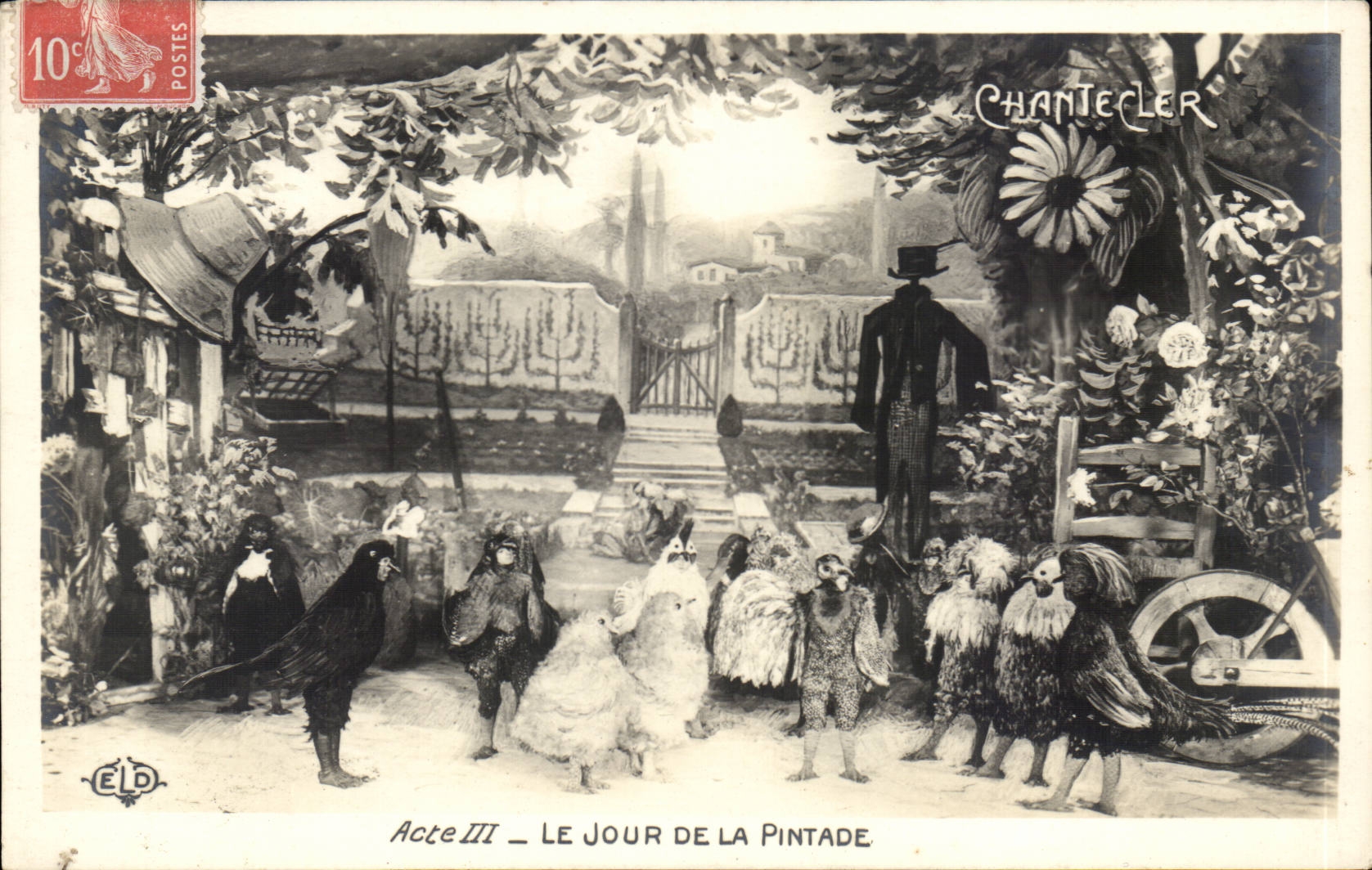 CPA Fantasy Chantecler Act III the day of guinea fowl