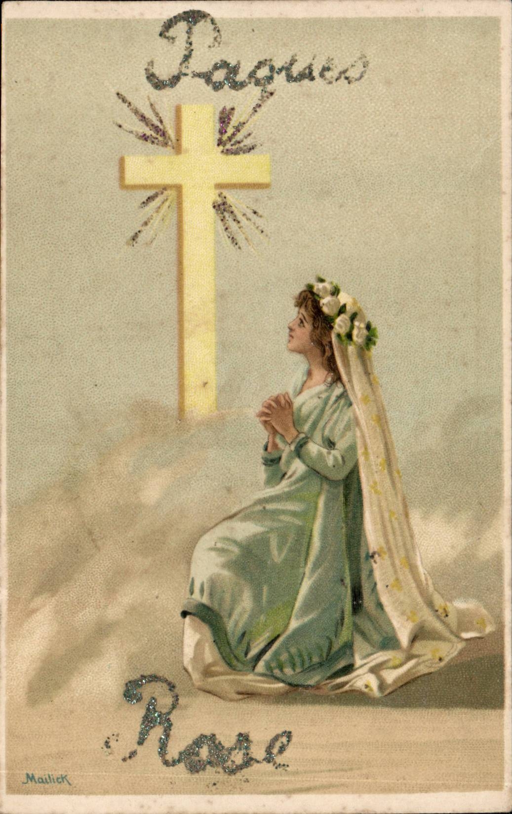 CPA Fantasy Child Easter Cross