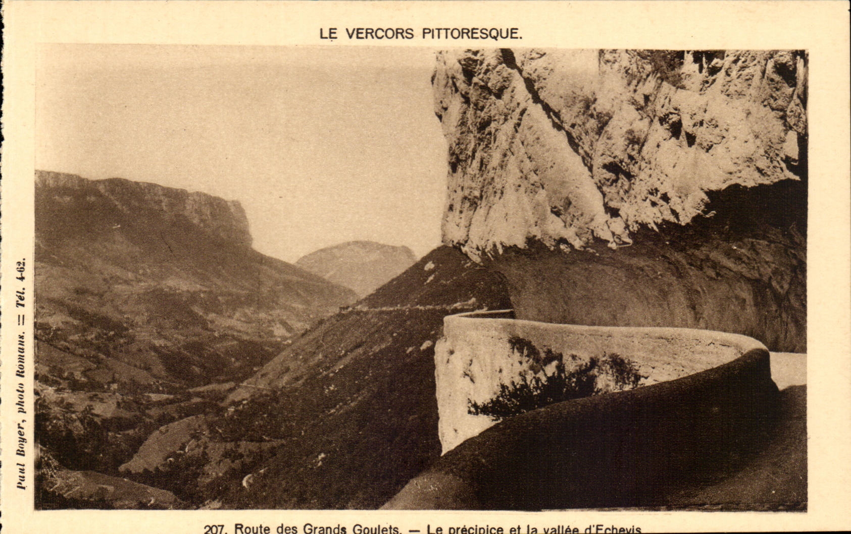 Vercors CPA Road of the great narrow parts the chasm and the valley of Echevis