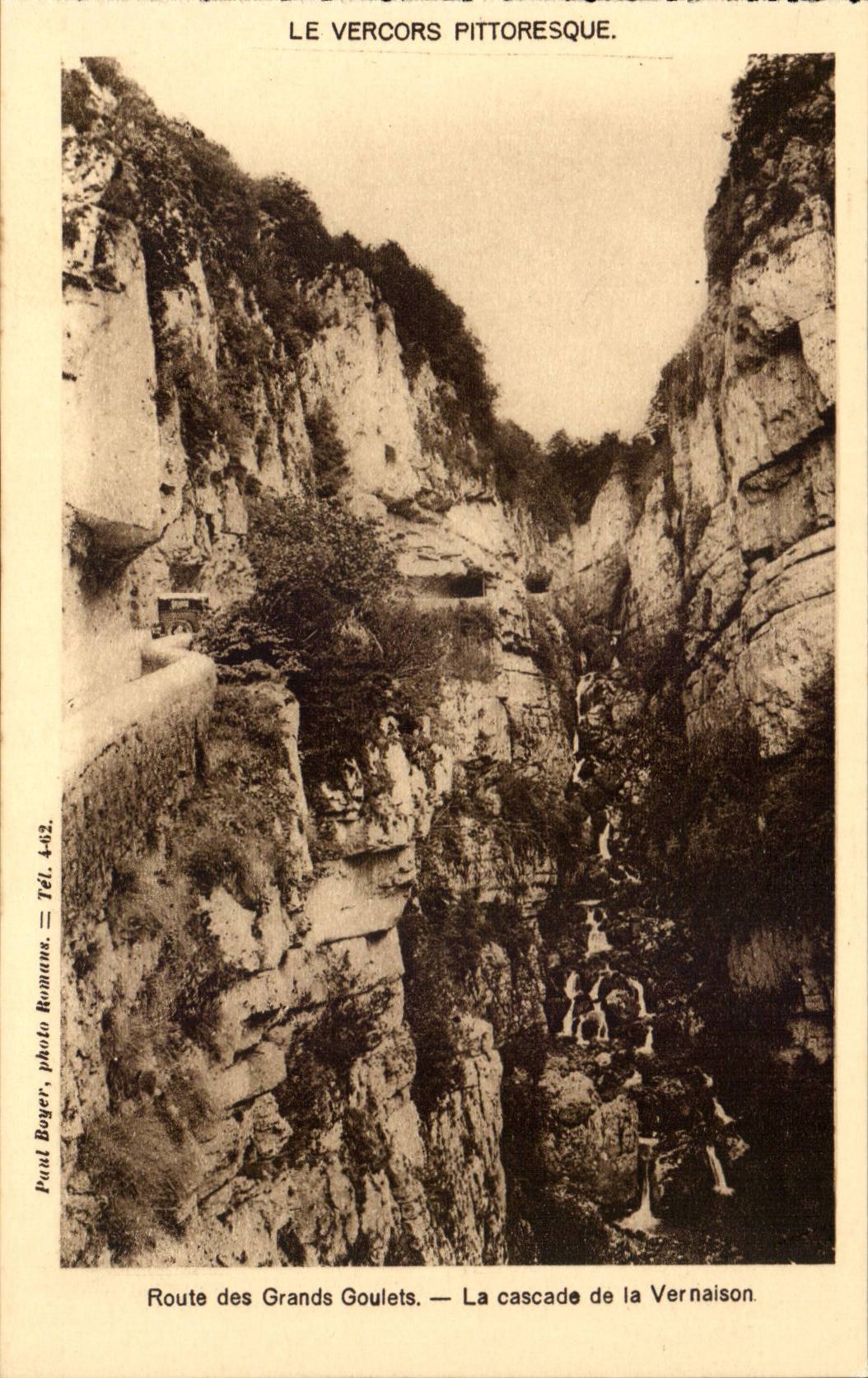 Vercors CPA Road of the great narrow parts the cascade of Vernaison