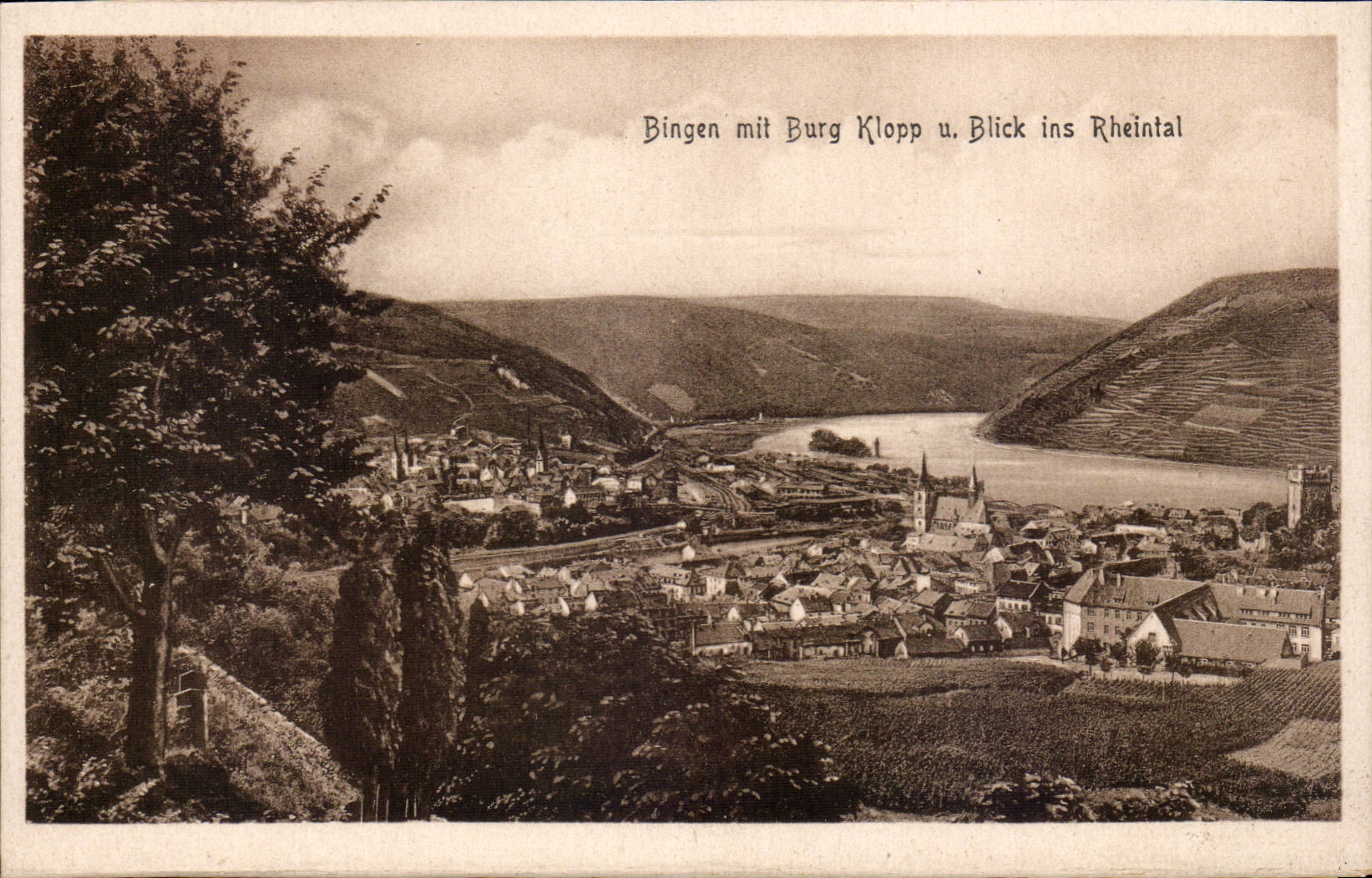 CPA Bingen put Burg Klopp U Blick ins Rheintal