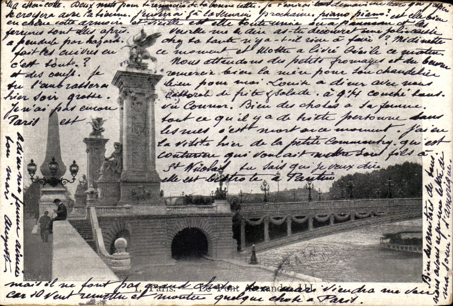 Paris CPA the bridge Alexandre III