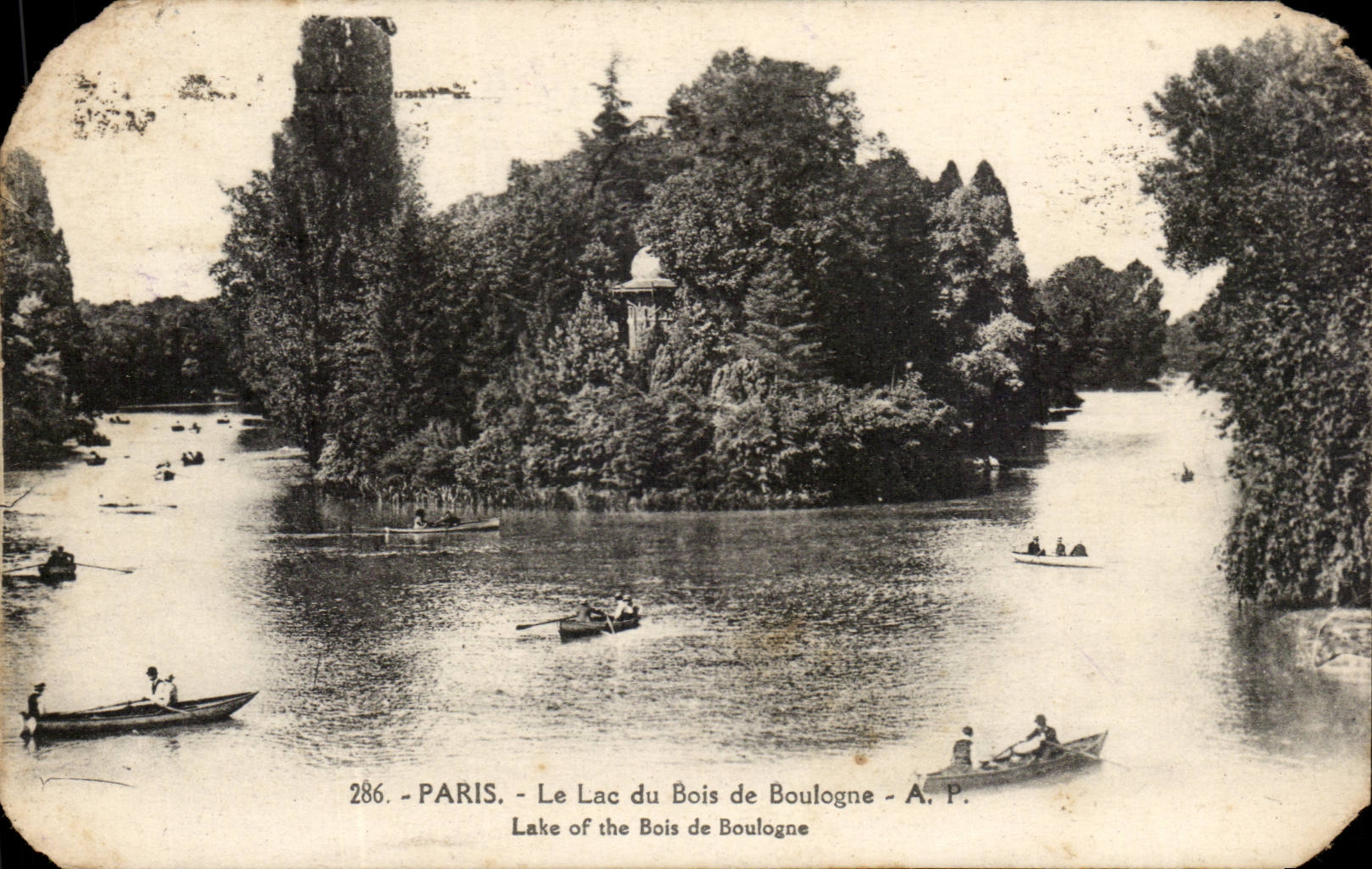 Paris CPA Le lac du Bois de Boulogne 