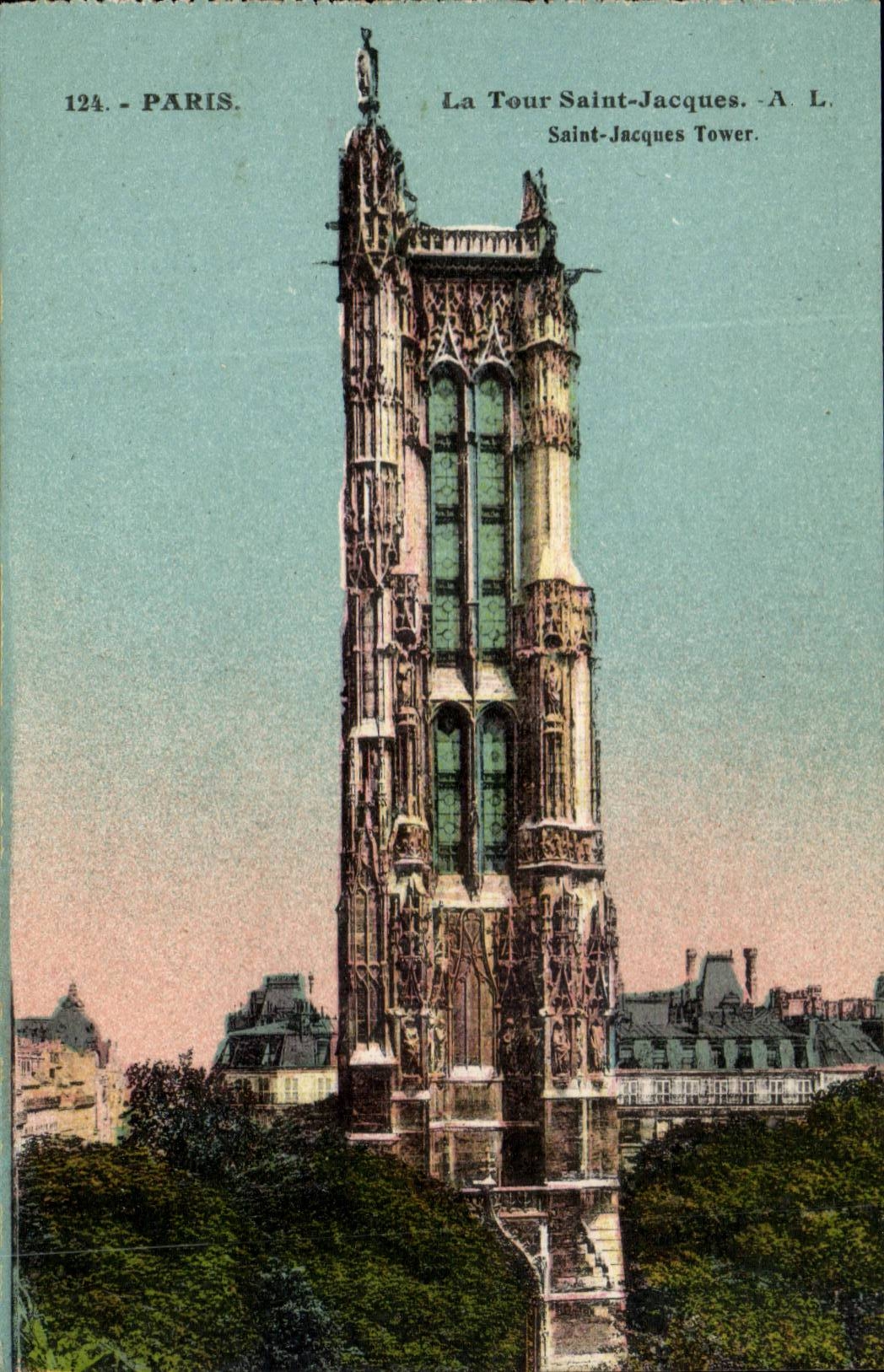 Paris CPA La tour Saint Jacques