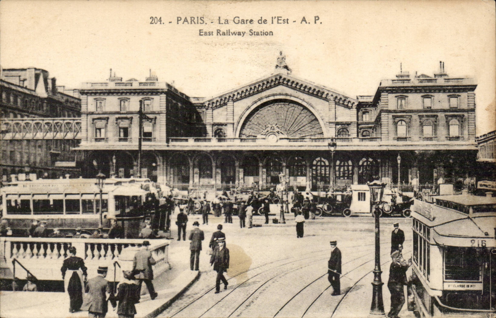 Paris CPA Train station of the east