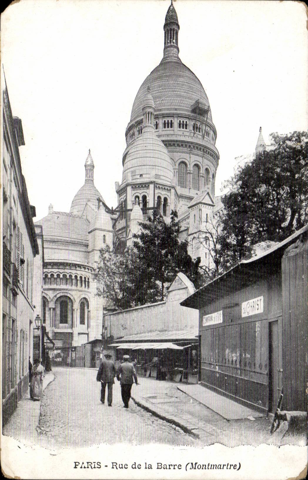 Paris CPA Rue de la Barre Le Sacre Coeur de Montmartre