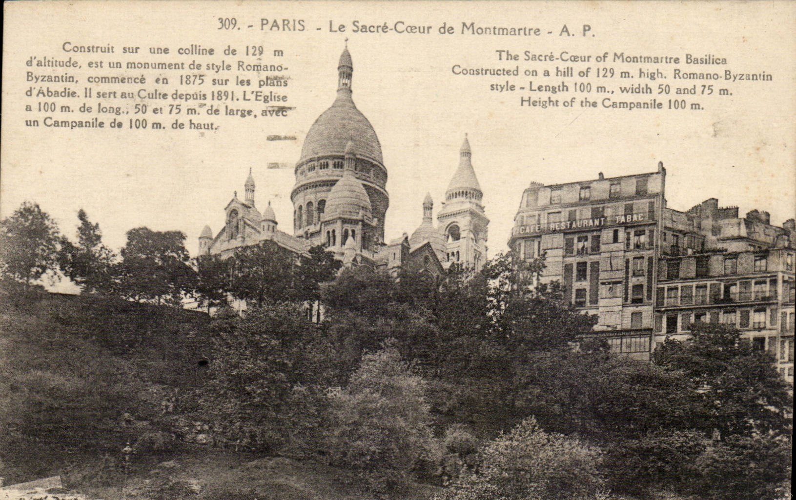 Paris CPA Le Sacre Coeur de Montmartre