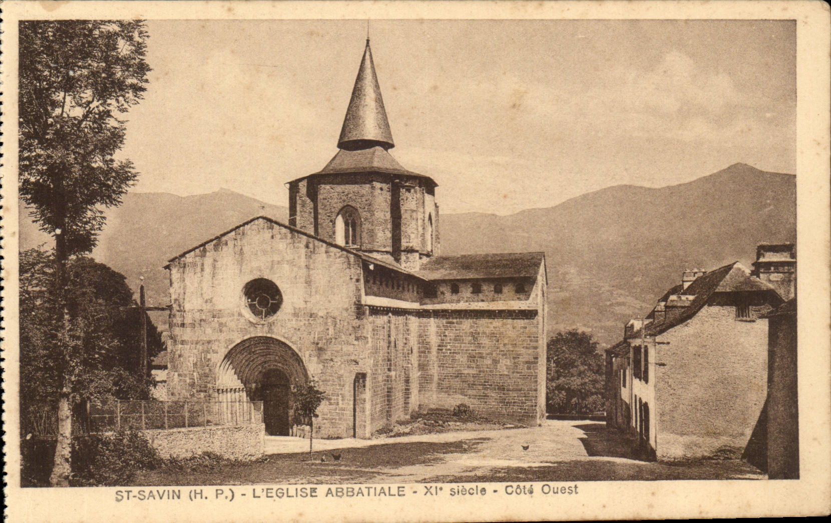 Str Savin CPA die Abteikirche