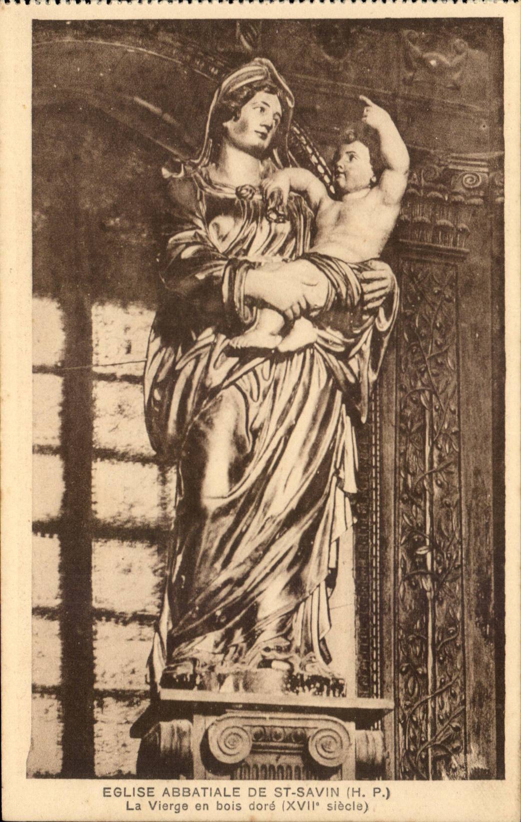Str Savin CPA die Abteikirche die Jungfrau von holzernem Goldenem