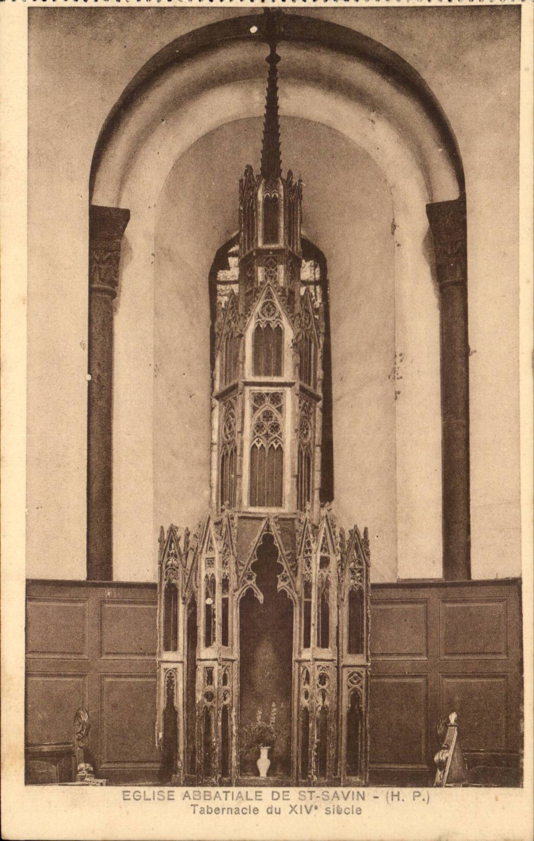 Str Savin CPA die Abteikirche Gatterwolbung von 14