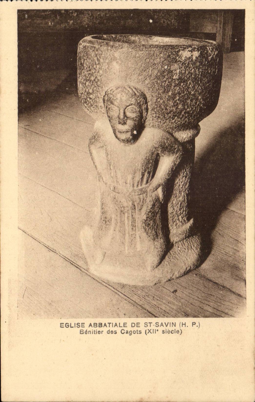 Str Savin CPA die Abteikirche Stoup ds Cagots