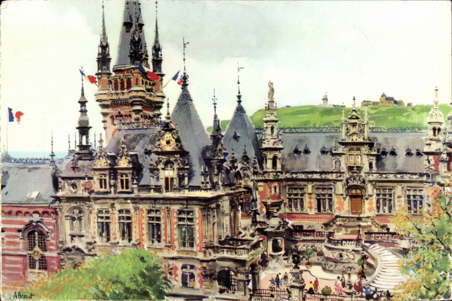 CPA Fantaisie La Benedictine a Fecamp Vue generale