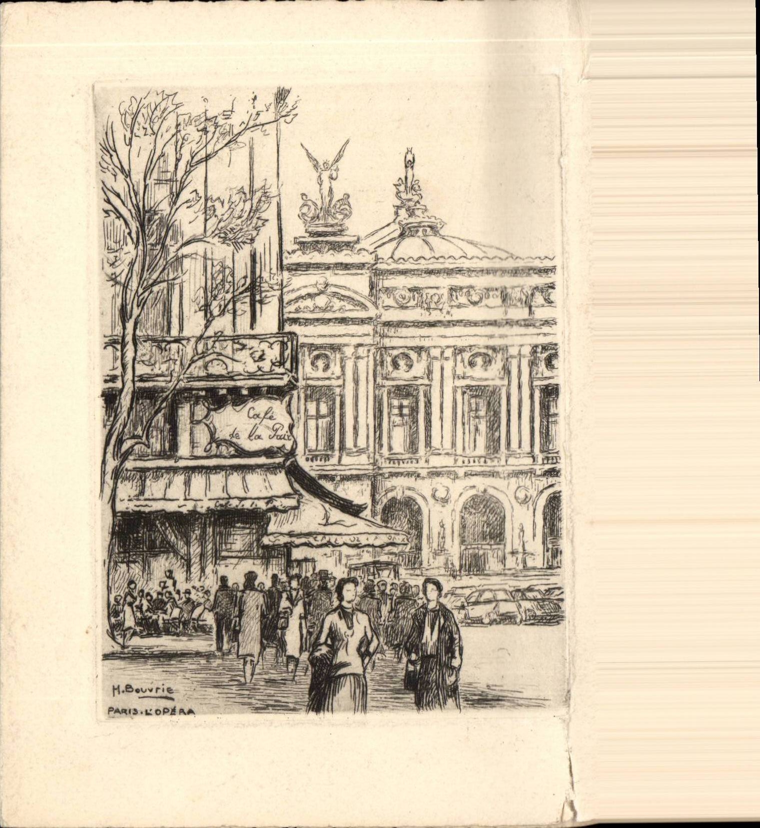 CPA Fantasy Paris Cafe of Peace Opera