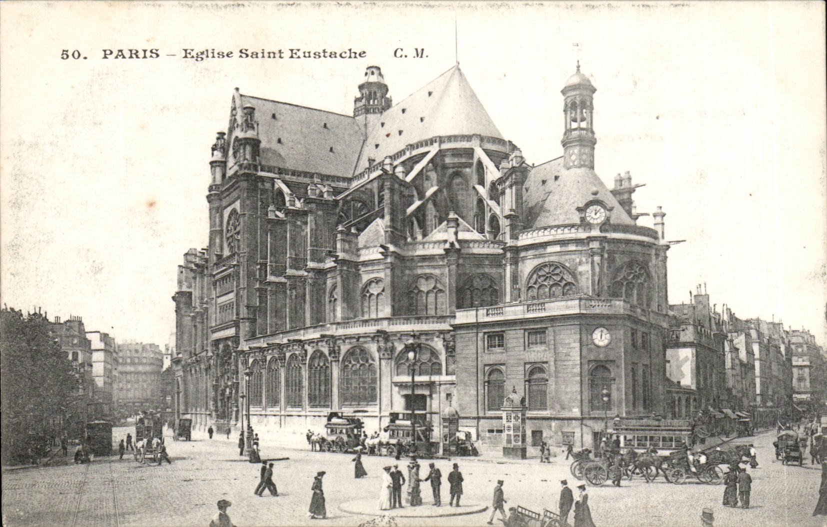 Paris CPA Eglise Sainte Eustache