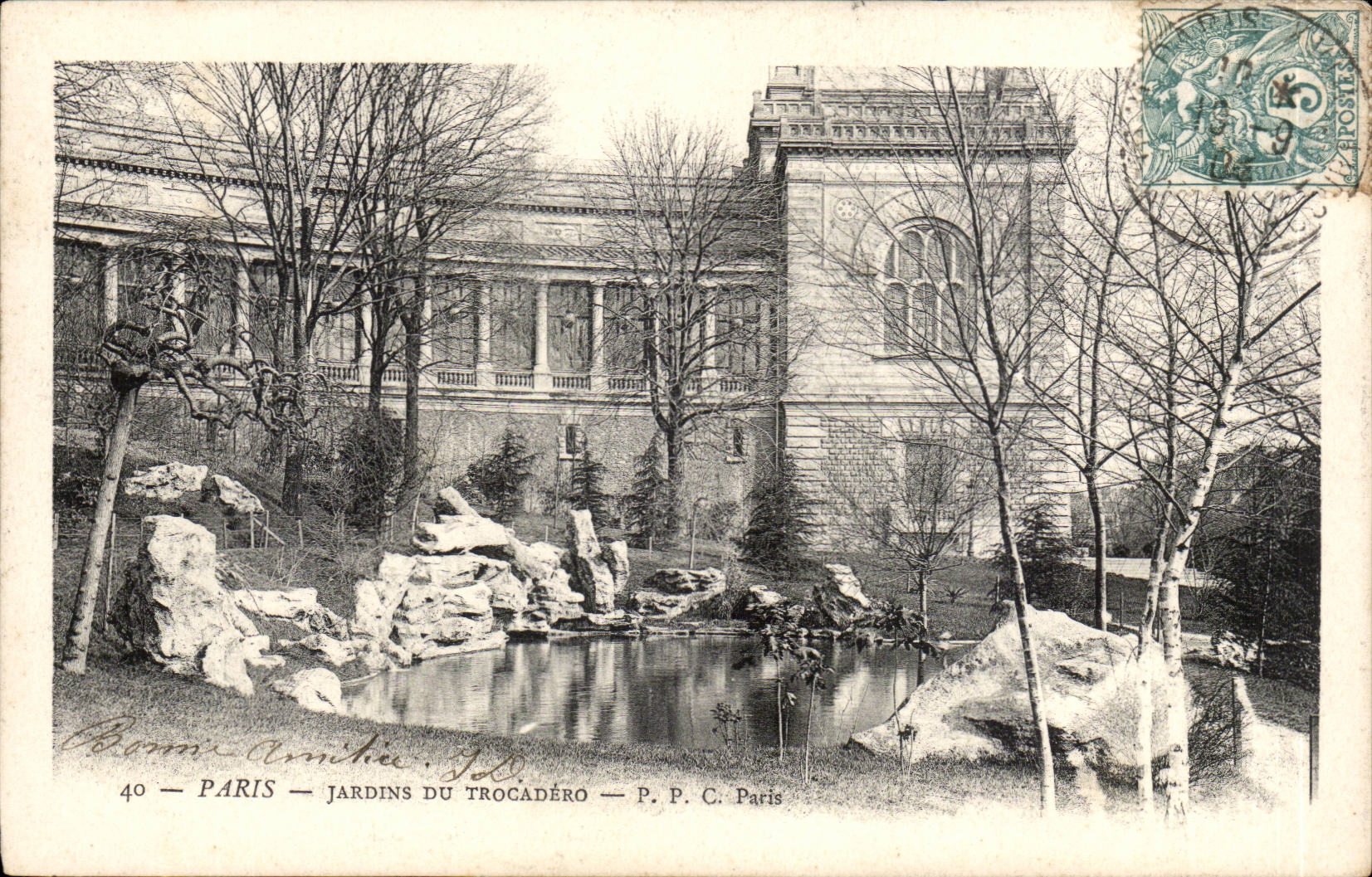 Paris CPA Garden Of Trocadero
