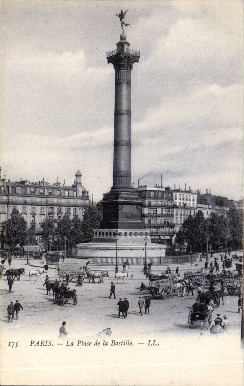 Paris CPA der Ort der Bastille