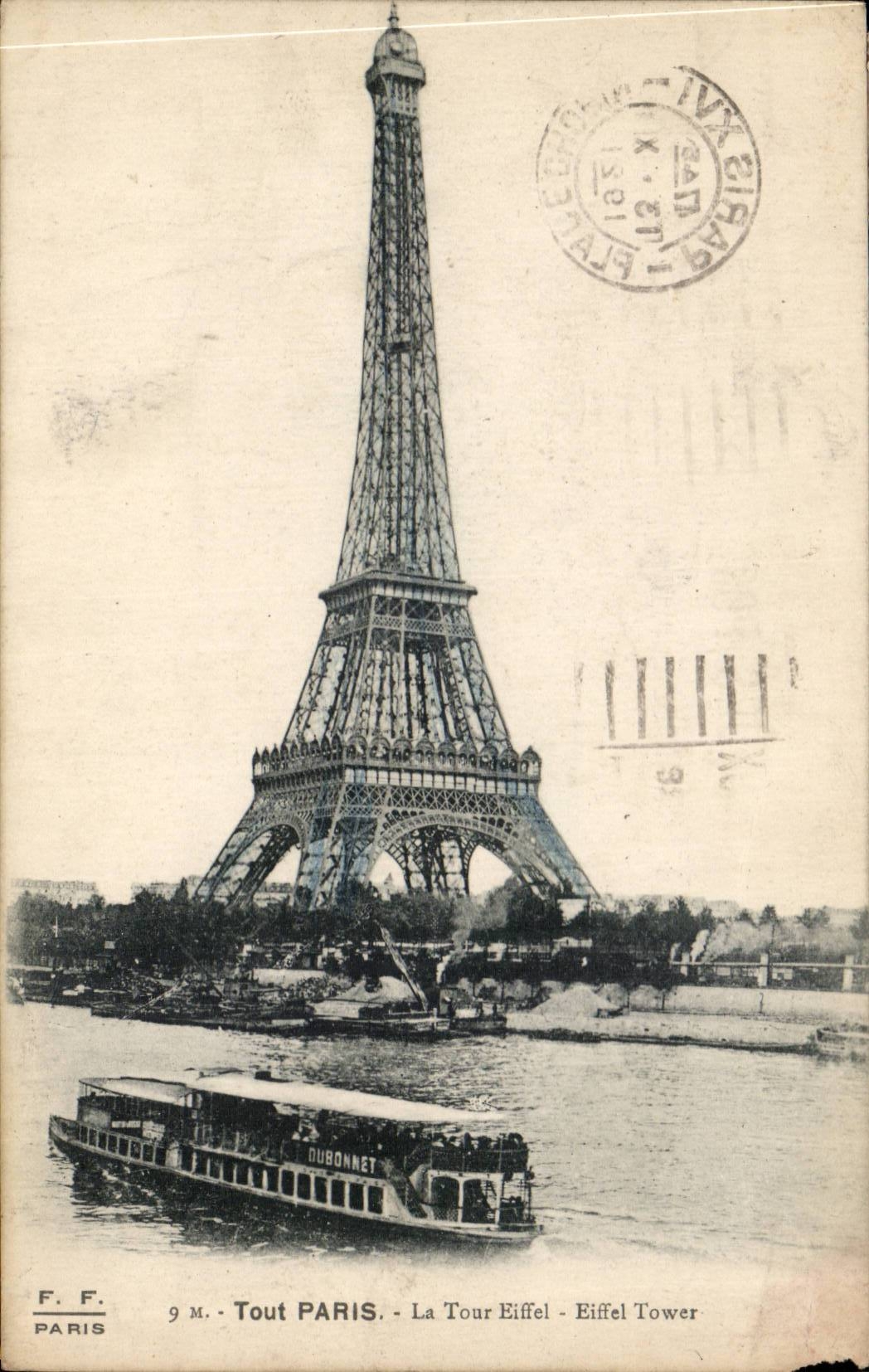 Paris CPA the Eiffel Tower