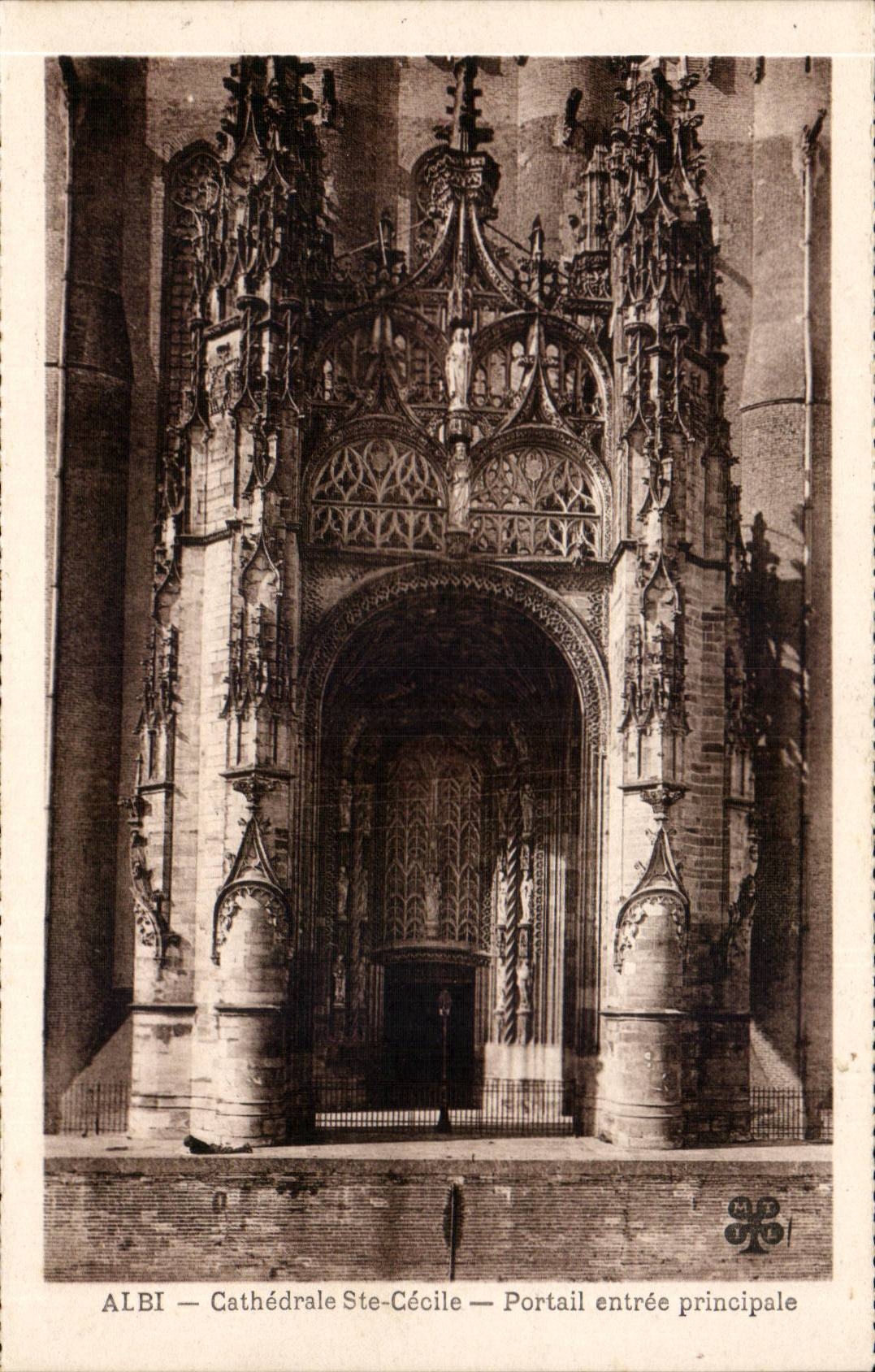 CPA Albi die Kathedrale Sainte HauptCecile Portail eingefuhrt