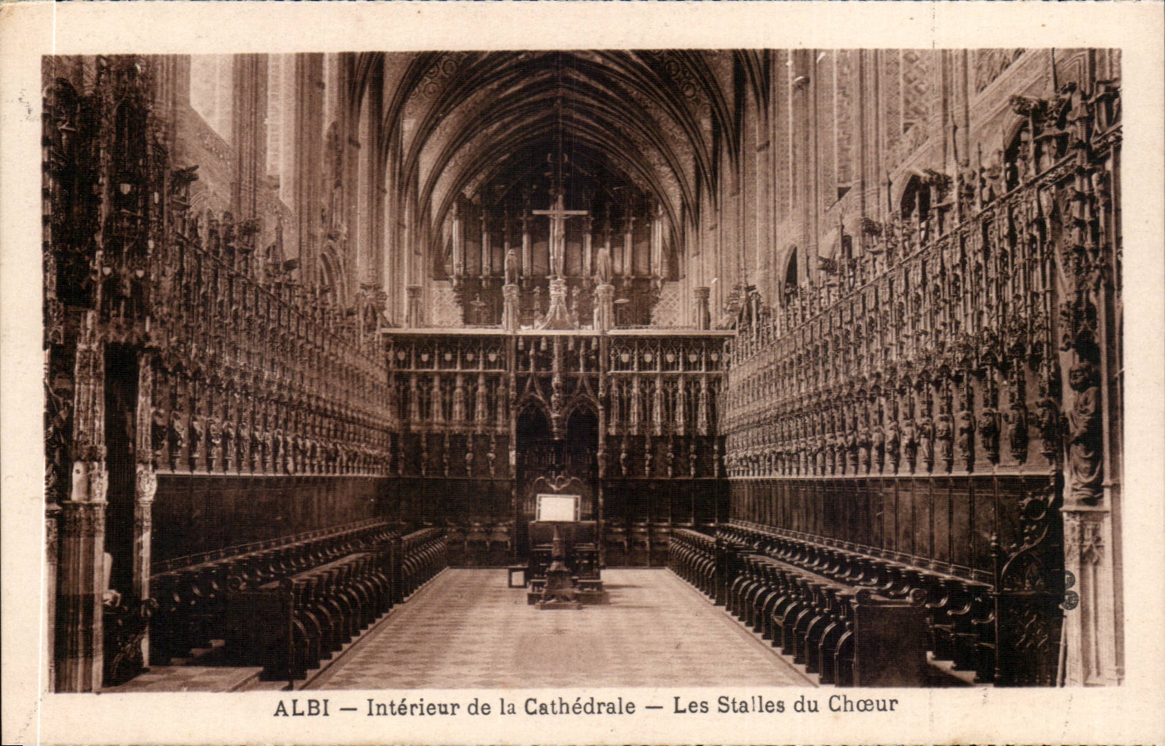 CPA Albi die Kathedraleinnenstalle des Chors