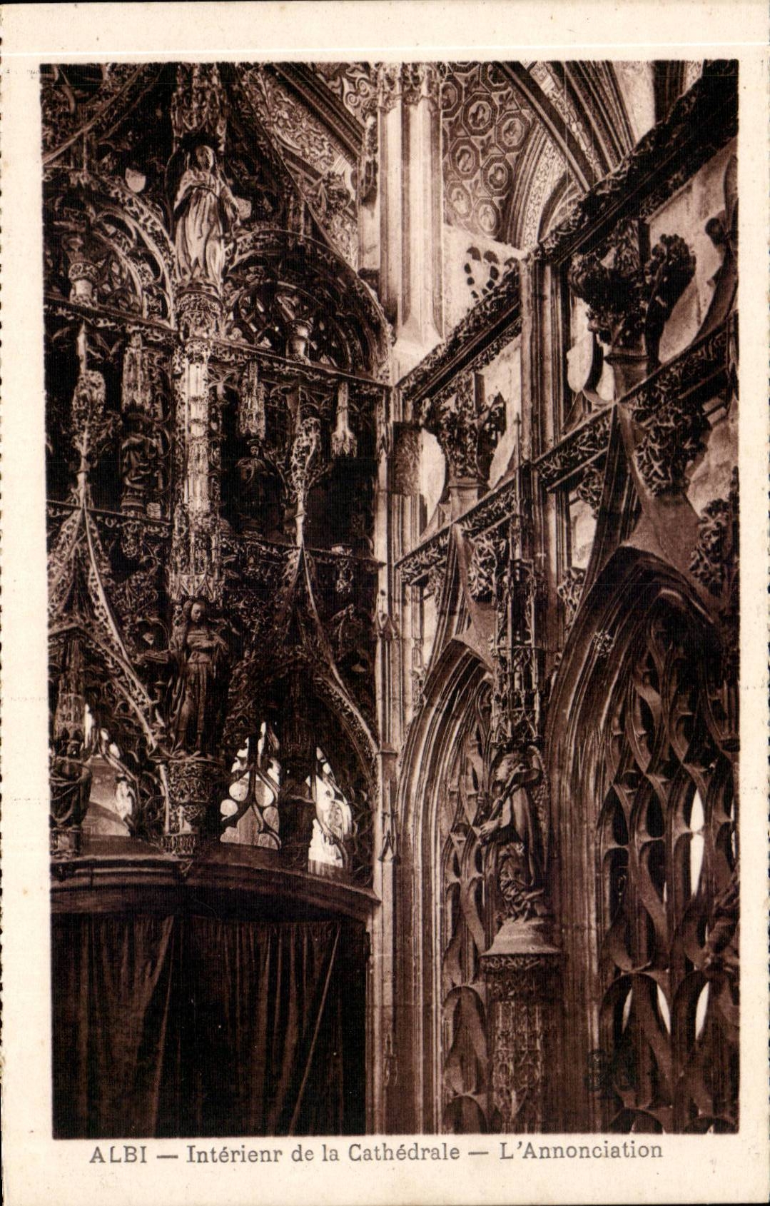 CPA Albi die Kathedrale Co Cecile Interieur Ankundigung