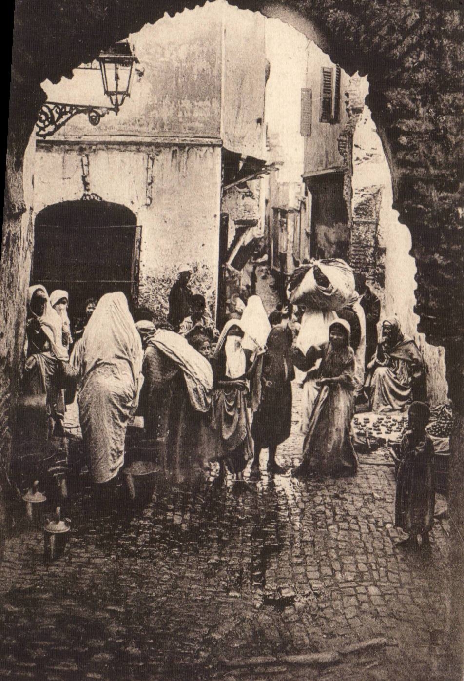 CPA Algiers Algerien eine Strasse des kasbah