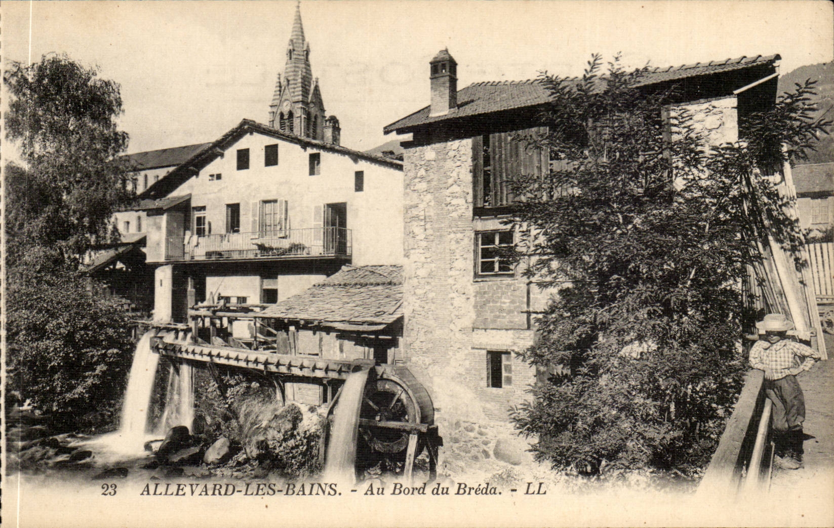 CPA Allevard les Bains At the edge of Breda (mill)