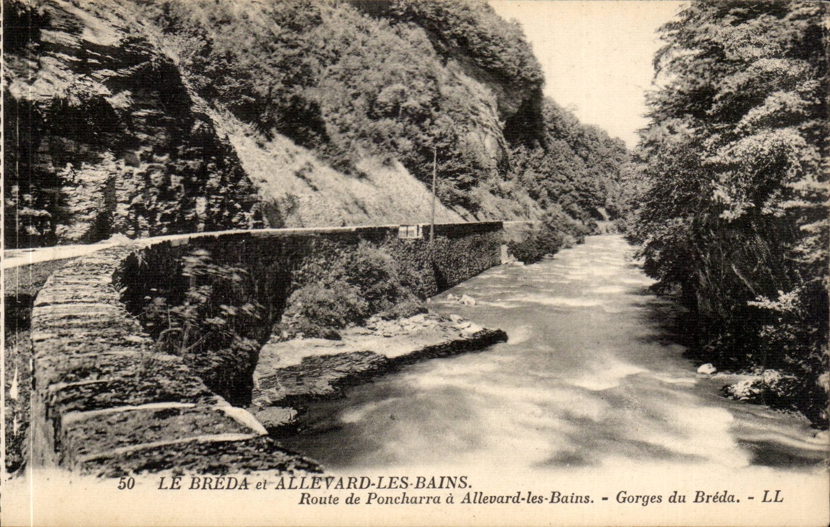 CPA Allevard les Bains Breda Route of will poncharra has Allevar Gorges of Breda les Bains