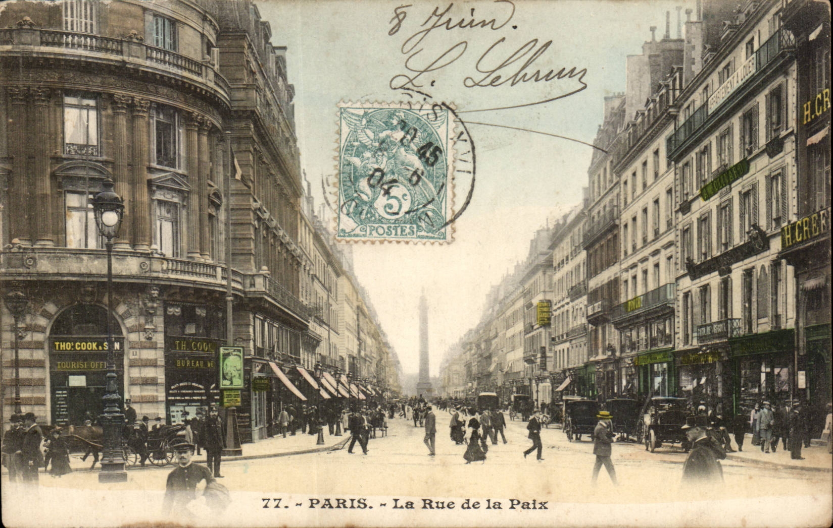 CPA Paris the street of Peace
