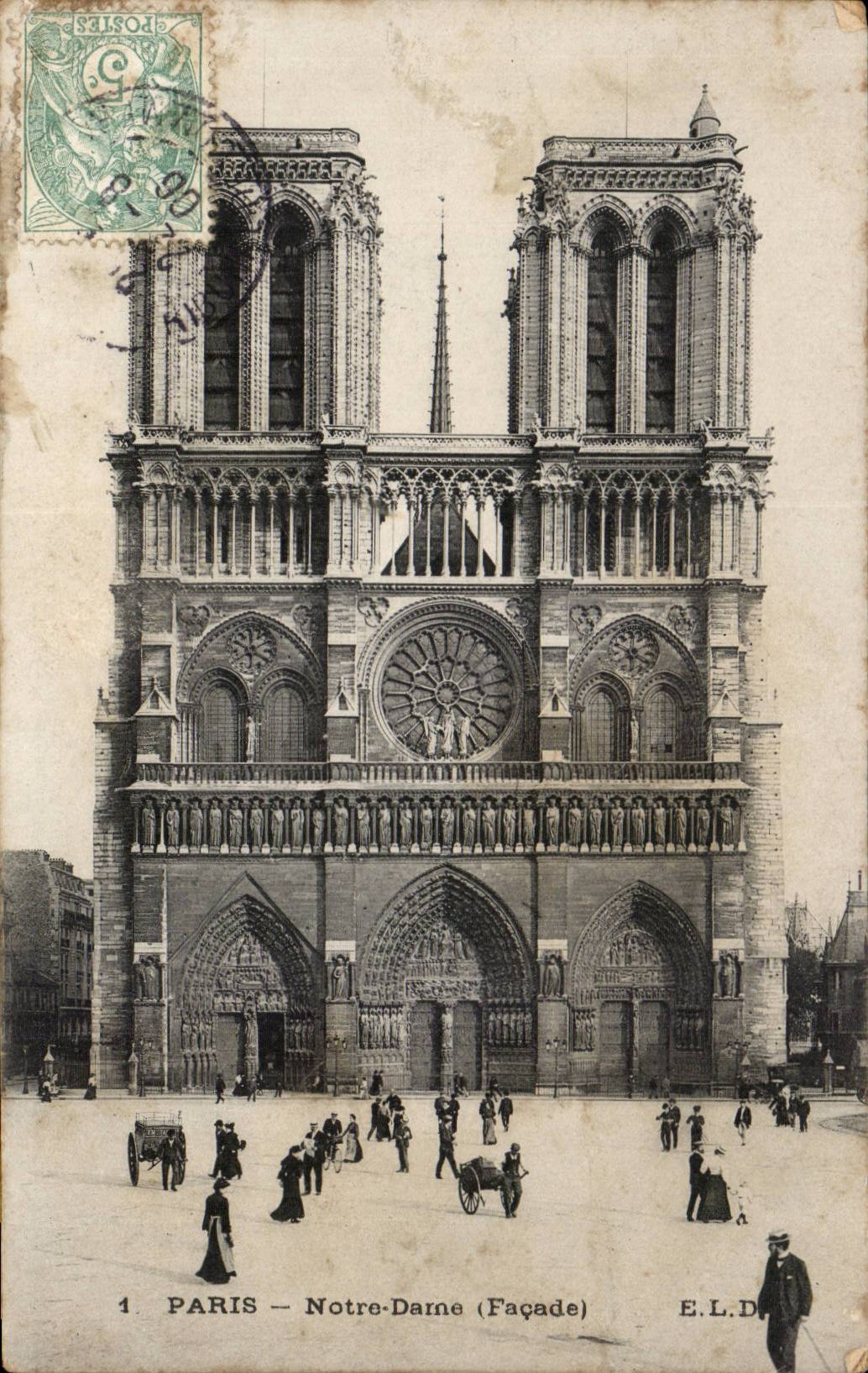 CPA Paris Notre Dame (facade)