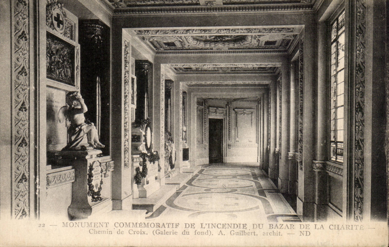 CPA Paris Monument commemoratif du bazar de la charite Chemin de croix