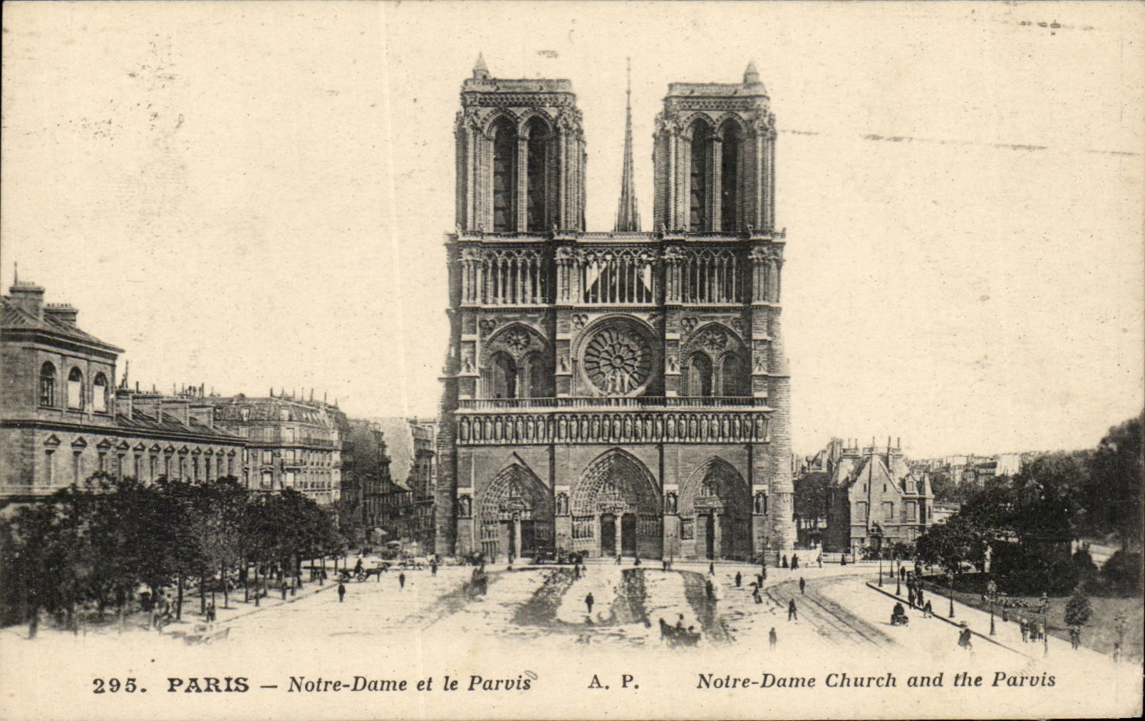 CPA Paris Notre Dame et le parvis