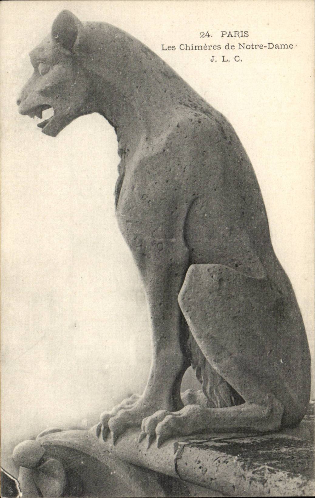 Paris CPA Les chimeres de Notre Dame