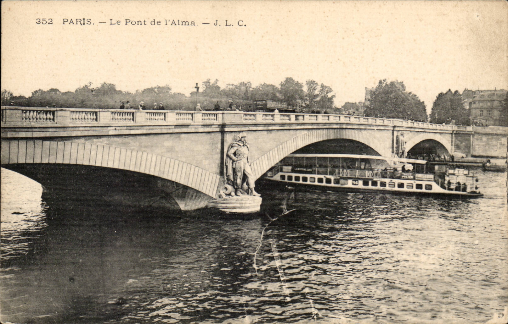 Paris CPA Bridge of Alma