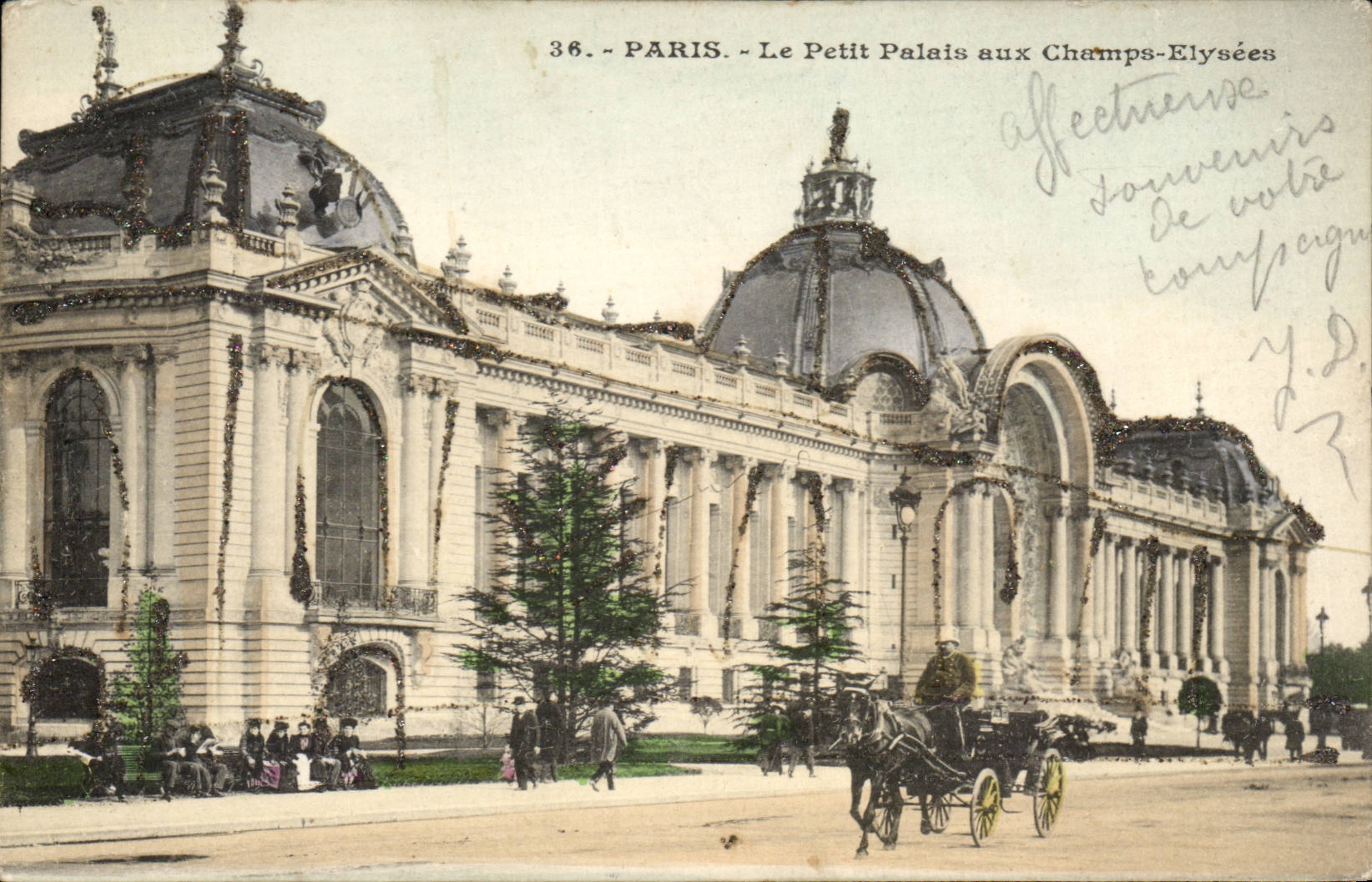 Paris CPA the small palace at the Champs Elysees