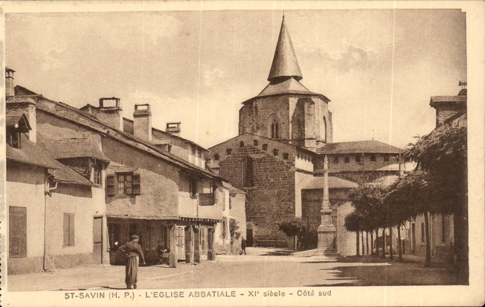 Str Savin CPA die Abteikirche