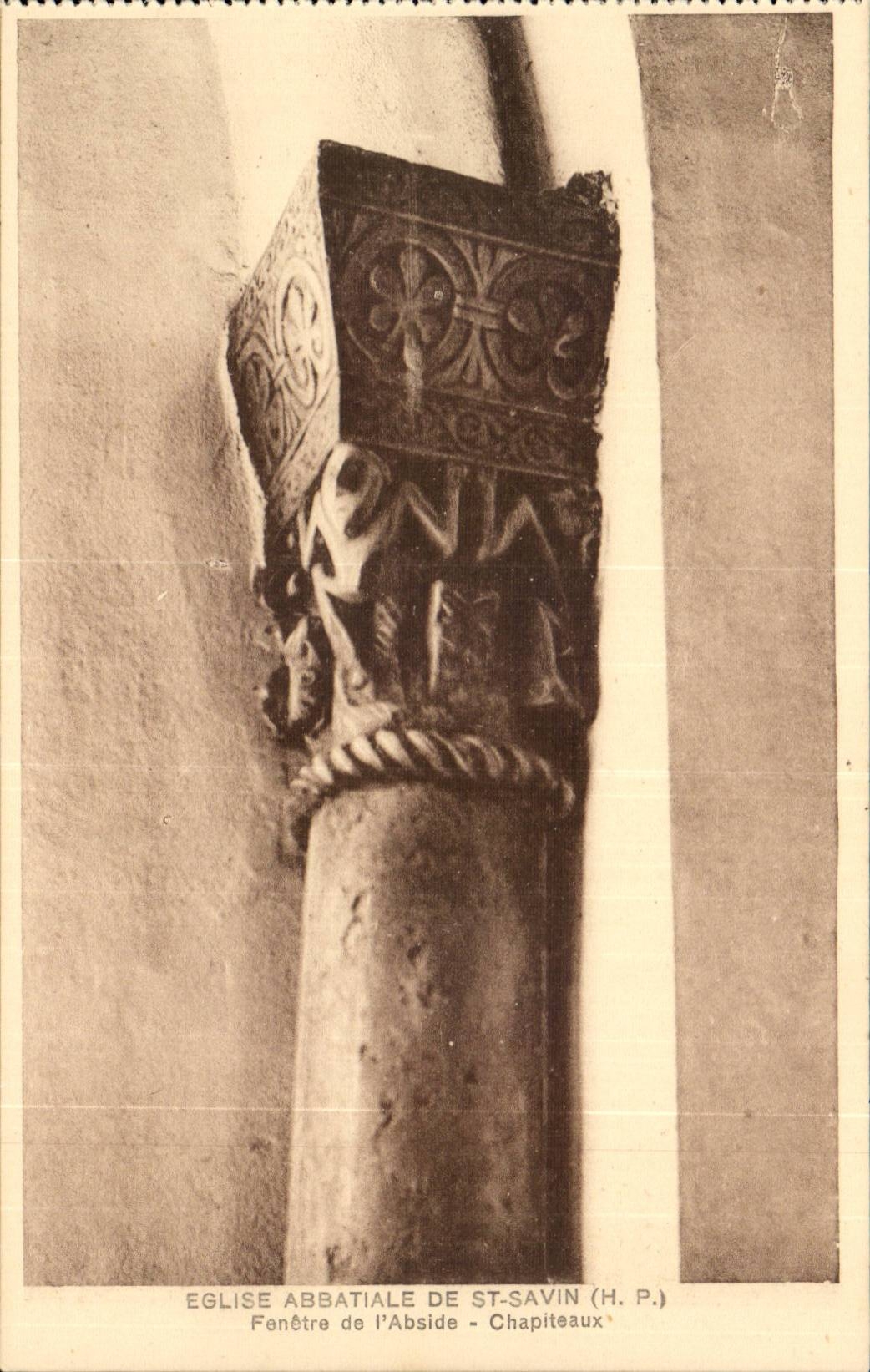 Str Savin CPA der Abteikirche Fenestrates Chapiteaux Apse