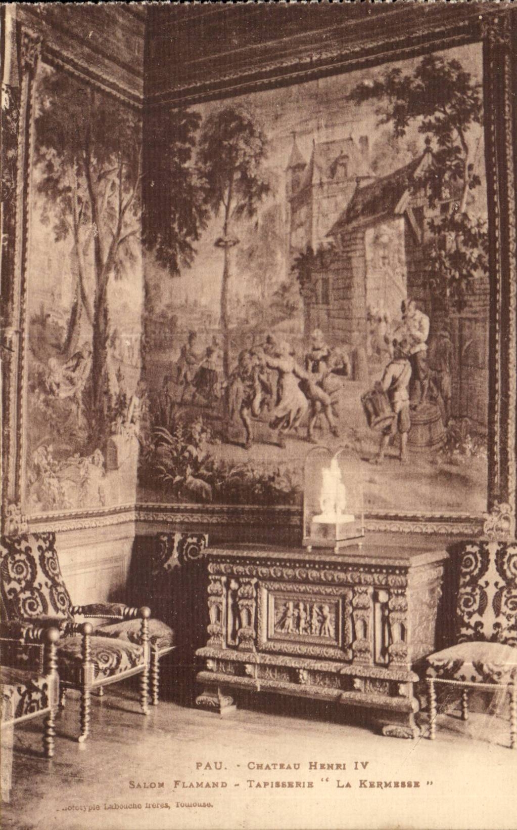 Albi-CPA Flamen-Wohnzimmer-Tapisserie Schloss-Henri-IV das Dorf angemessen