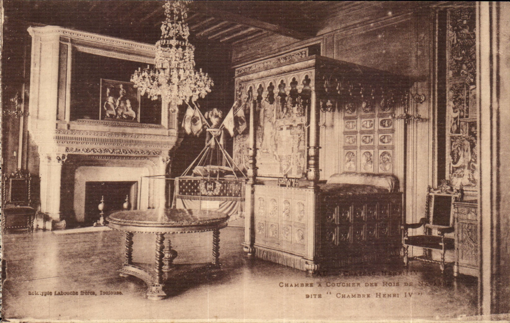 Albi-CPA Raum Schloss-Henri-IV muss von Navarre schlafen der als Chambre Henri IV bekannt ist