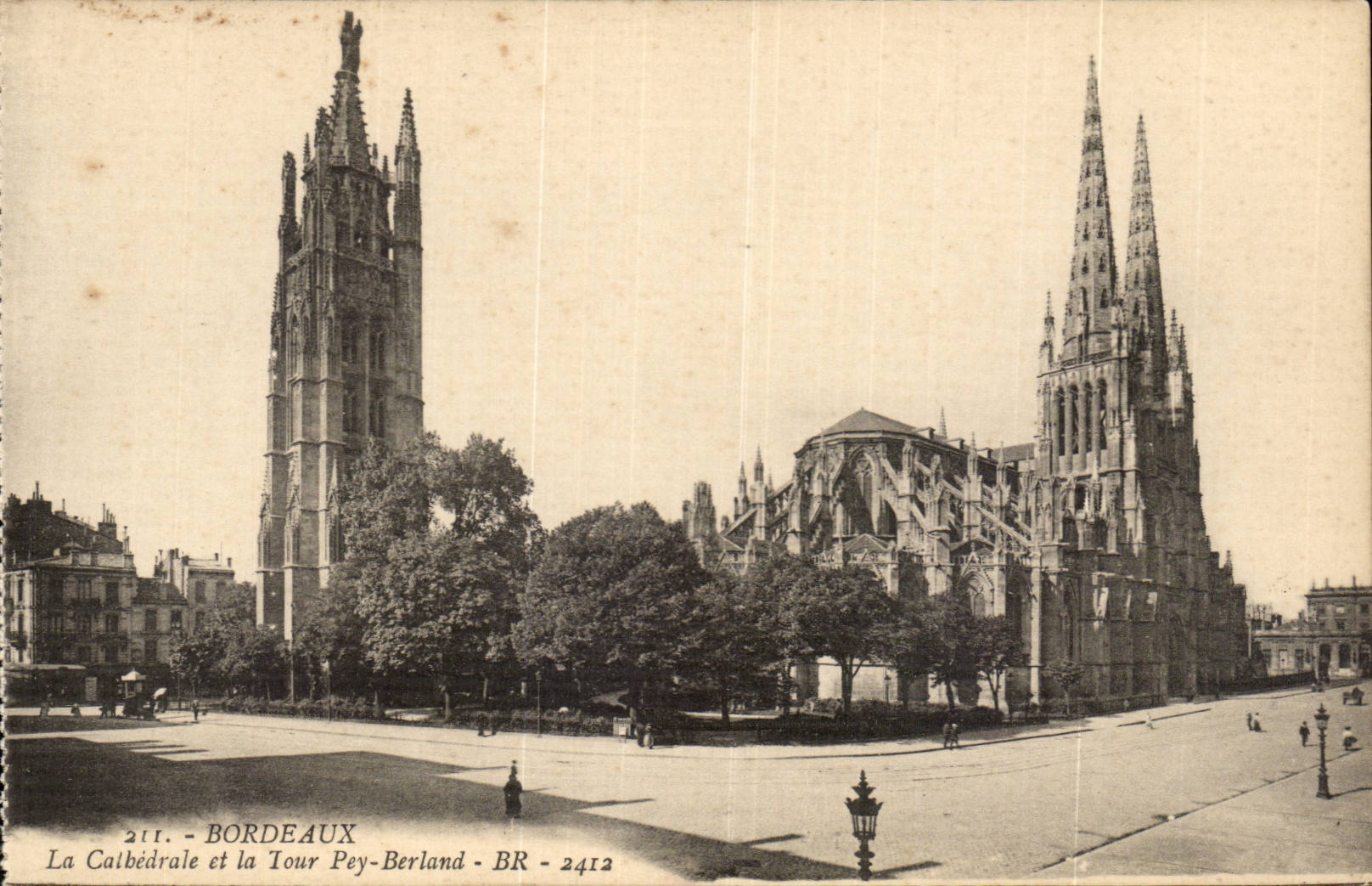 Bordeaux CPA the cathedral and the tower Pey Berland