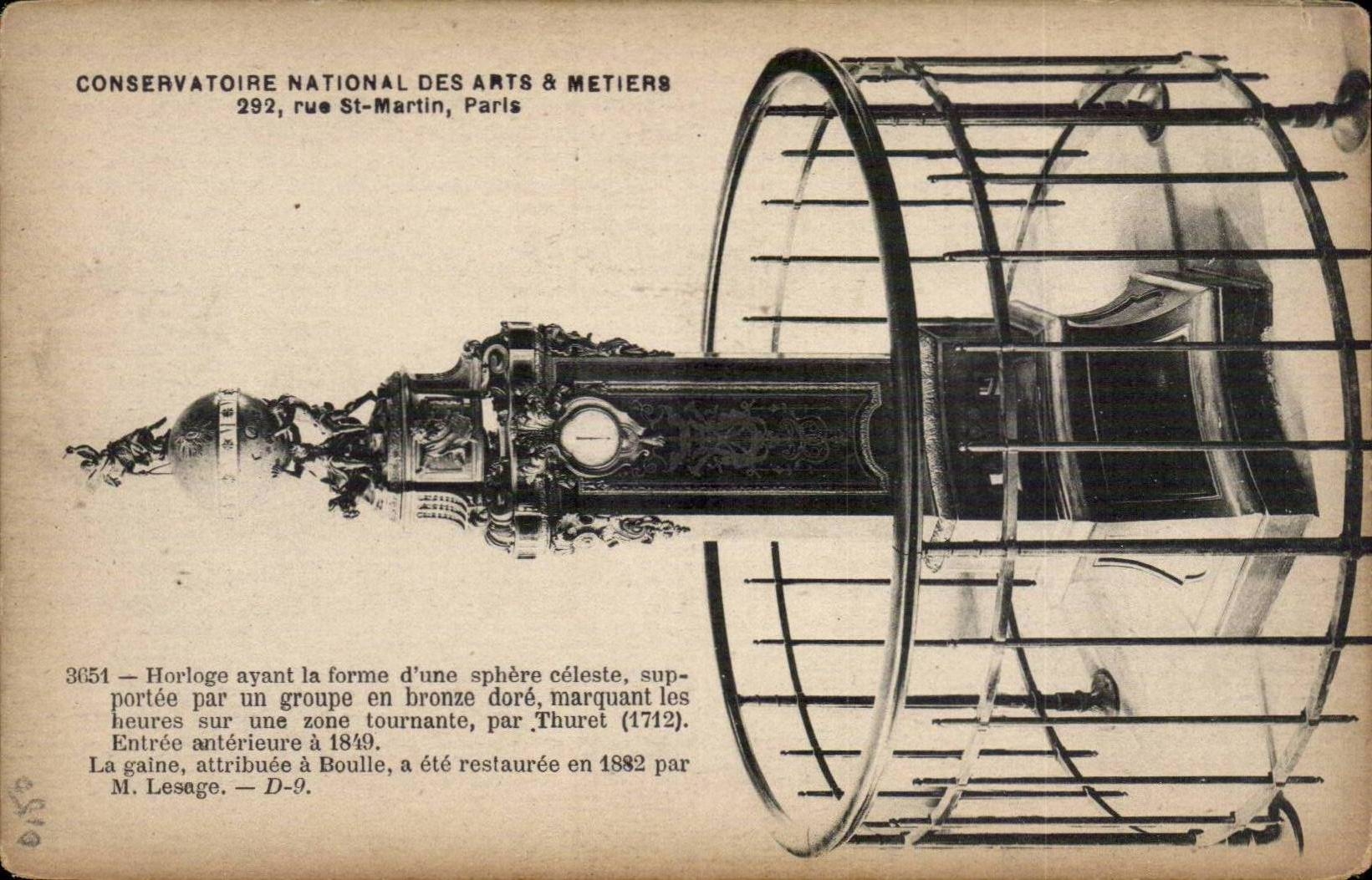 National Paris CPA Conservatory of the Trades Street St Martin Clock