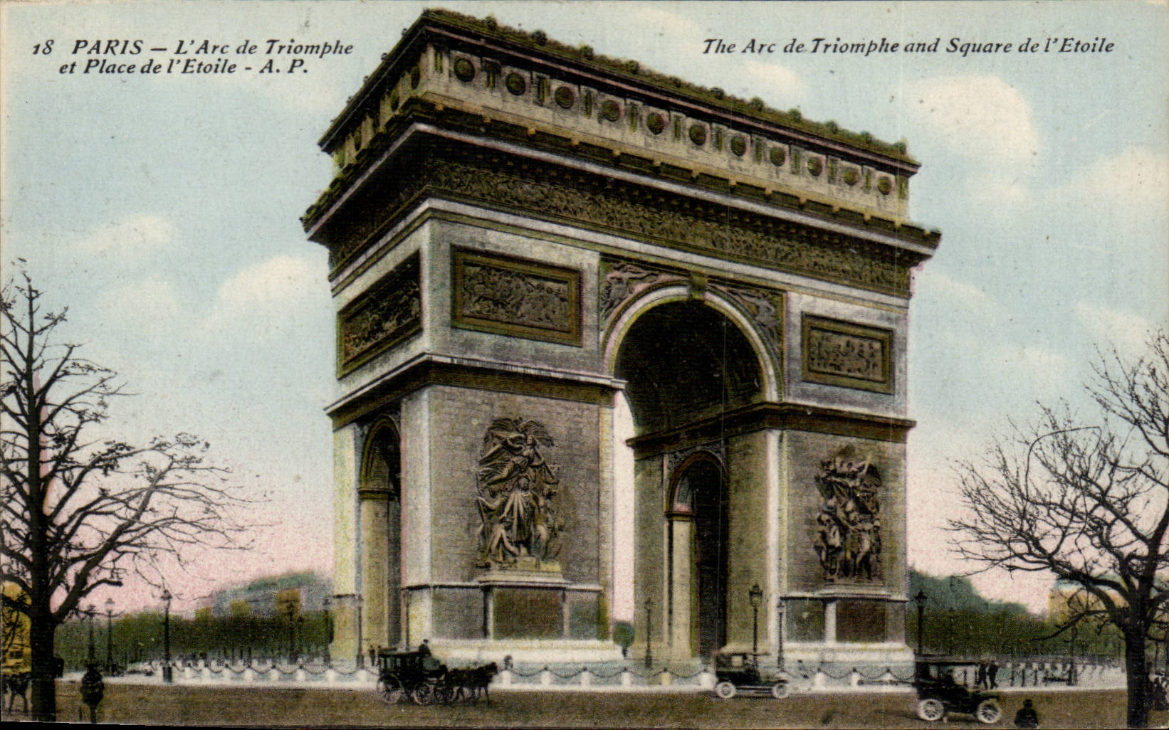 Paris CPA Arc de Triomphe of star