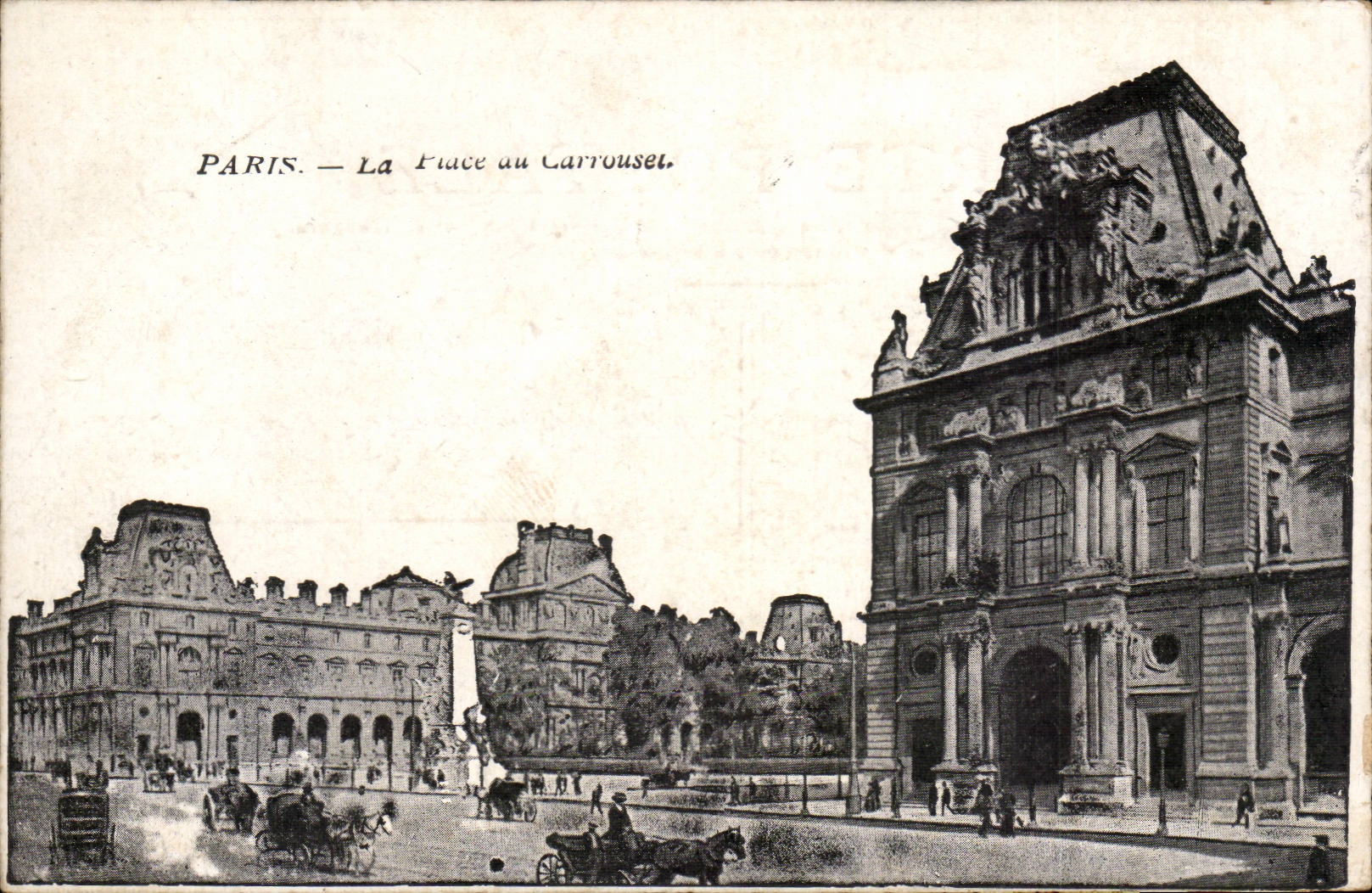 Paris CPA La place du Carrousel