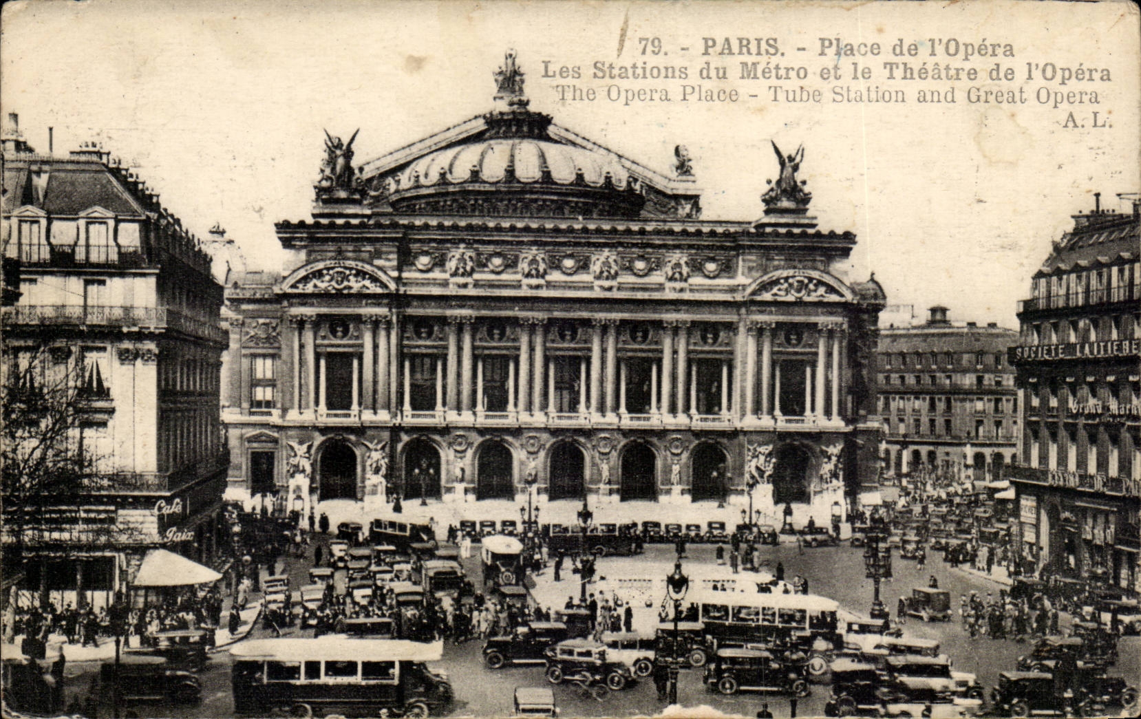Paris CPA Opera the subway stations