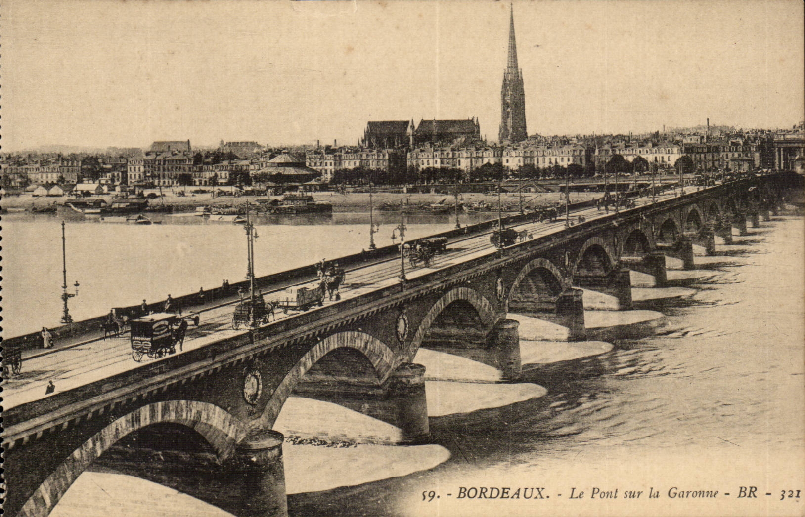 Bordeaux CPA the bridge on the Garonne