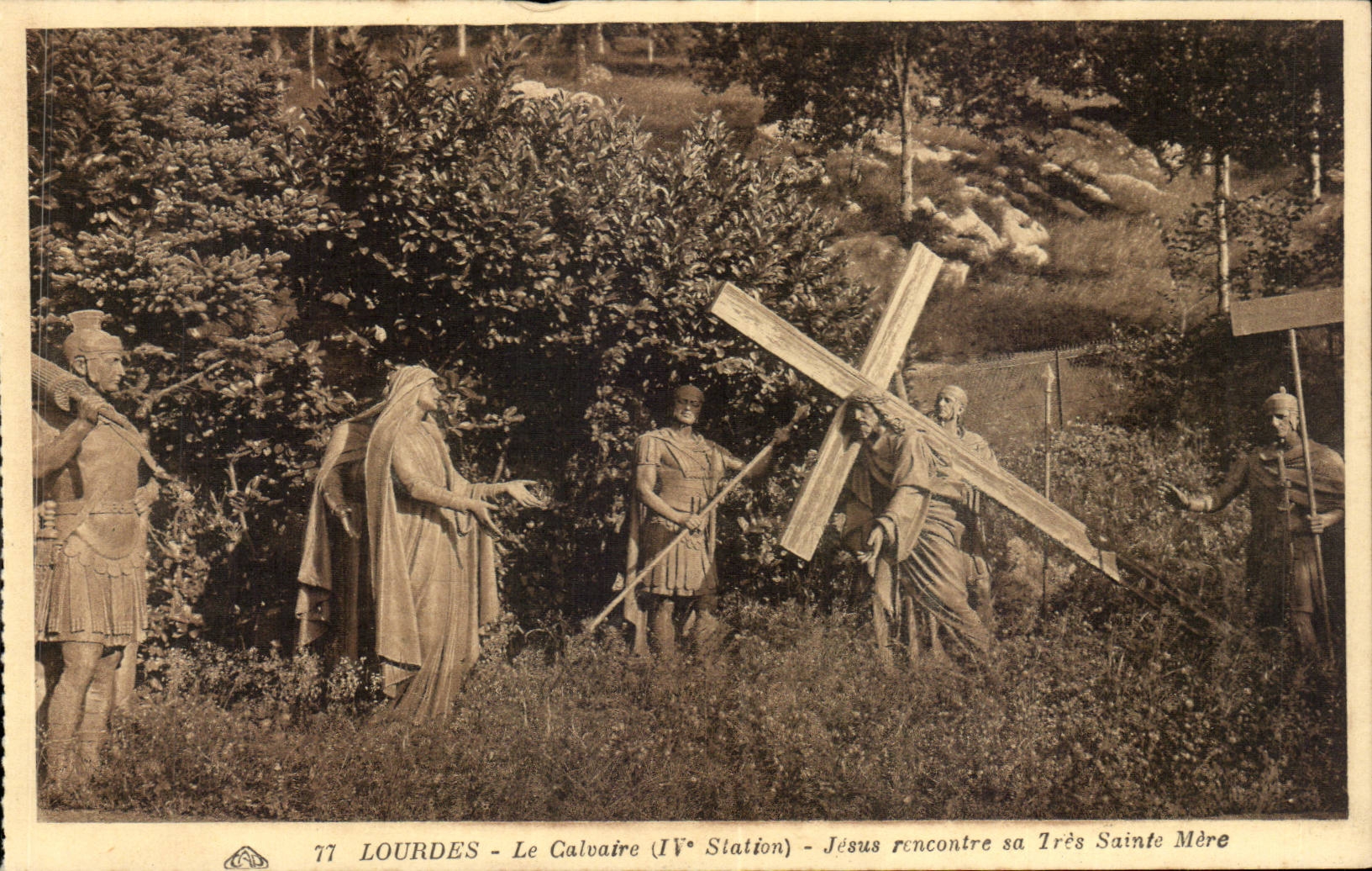 Lourdes CPA the martyrdom (4th station) Jesus meets his/her very holy mother