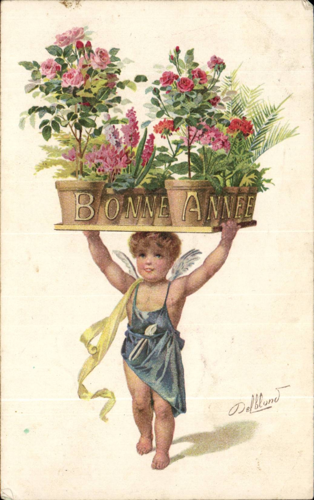 CPA Fantasy Child Happy New Year (angel angel)