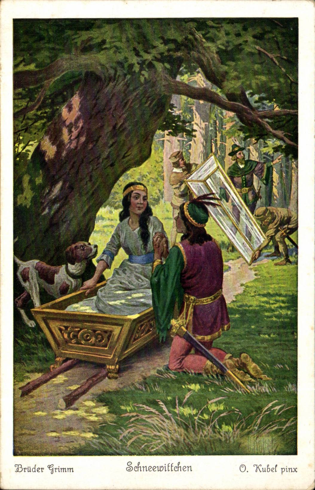 CPA Fantasy Bruder Grimm Schneewittehen (Indians) Brothers GRimm (tale fairyhood)