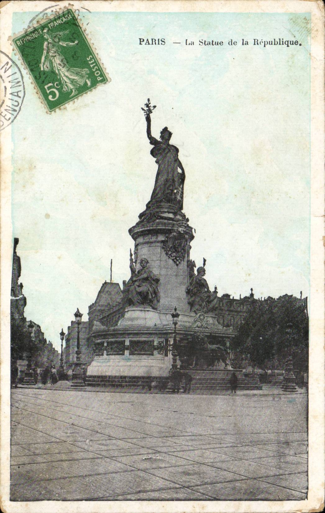 Paris CPA Statue of the Republic